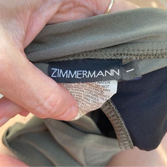 Zimmermann one piece khaki bathing suit size 6 US - Picture 3 of 9
